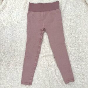 The Upside Mauve Pink Ribbed Leggings Girlhoodcore Workout Yoga Cozy Athleisure